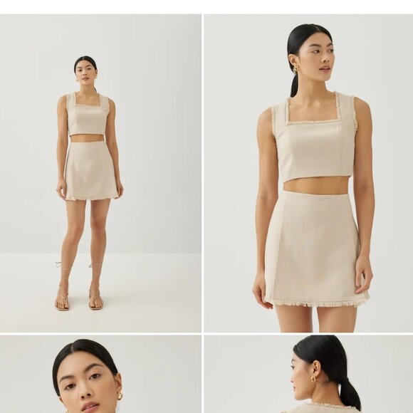 Moritz Fray Square Neck Crop Top - Picture 2 of 5